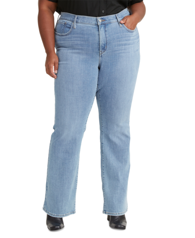 Shop Levi's Trendy Plus Size 315 Mid-rise Shaping Bootcut Jeans In Lapis Topic