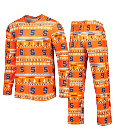 Shop Concepts Sport Men's  Orange Syracuse Orange Swivel Long Sleeve T-shirt And Pants Sleep Set