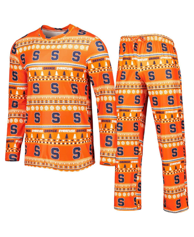 Concepts Sport Men's  Orange Syracuse Orange Swivel Long Sleeve T-shirt And Pants Sleep Set In Orange