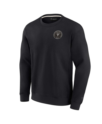 Fanatics Signature Unisex  Black Inter Miami Cf Super Soft Fleece Crew Sweatshirt In Black