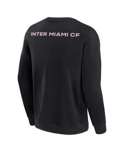 Fanatics Signature Unisex  Black Inter Miami Cf Super Soft Fleece Crew Sweatshirt In Black