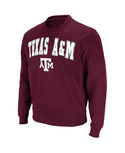 Colosseum Men's  Maroon Texas A&m Aggies Arch & Logo Pullover Sweatshirt In Maroon