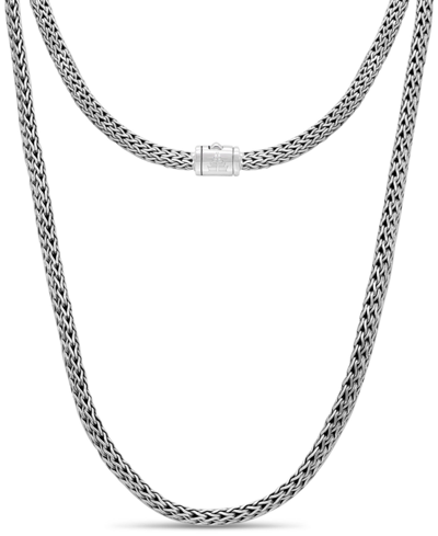 Shop Devata Dragon Bone Oval 5mm Chain Necklace In Sterling Silver