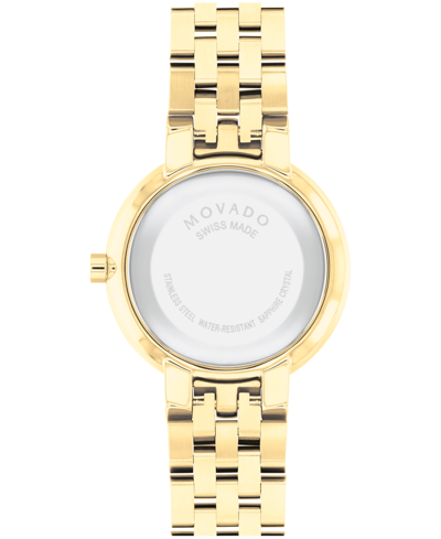 Shop Movado Women's Museum Classic Swiss Quartz Yellow Physical Vapour Deposition (pvd) Watch 30mm In Gold-tone