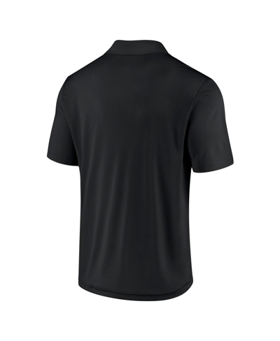 Shop Fanatics Men's  Black Carolina Panthers Component Polo Shirt