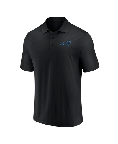 Shop Fanatics Men's  Black Carolina Panthers Component Polo Shirt