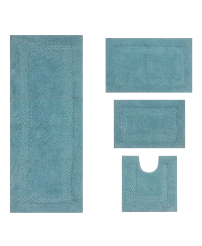 Home Weavers Classy Bathmat Rugs 4 Piece Set In Aqua