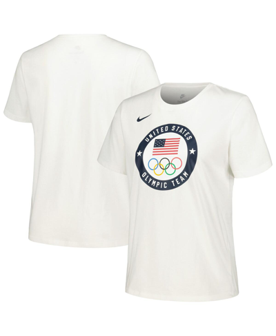Shop Nike Women's  White Team Usa 2024 Summer Olympics Media Day Look Essentials T-shirt