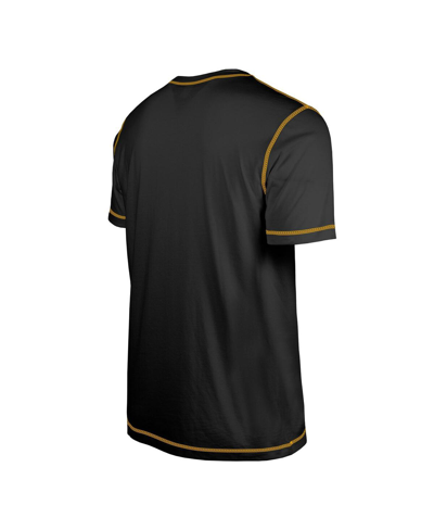 Shop New Era Men's  Black Pittsburgh Steelers Third Down Puff Print T-shirt