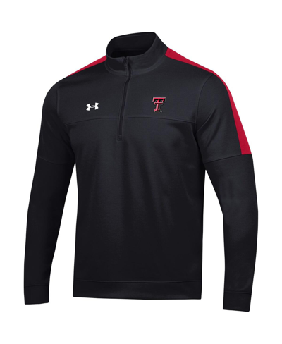 Shop Under Armour Men's  Black Texas Tech Red Raiders Midlayer Half-zip Jacket