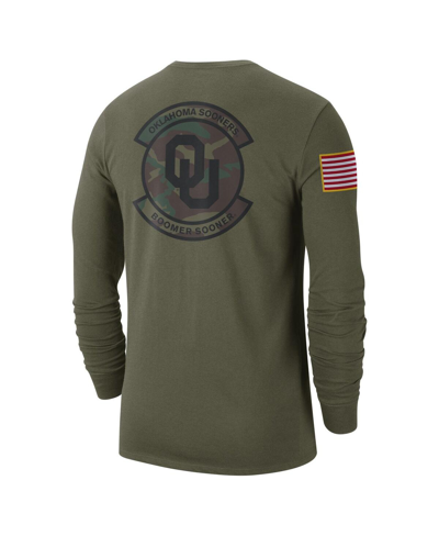 Shop Jordan Men's  Olive Oklahoma Sooners Military-inspired Pack Long Sleeve T-shirt