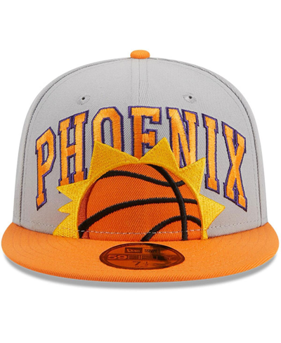 Shop New Era Men's  Gray, Orange Phoenix Suns Tip-off Two-tone 59fifty Fitted Hat In Gray,orange