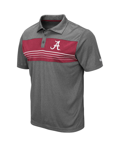 Shop Colosseum Men's  Heathered Charcoal Alabama Crimson Tide Smithers Polo Shirt