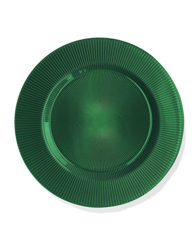 Shop American Atelier Serveware Sunray Glass Charger Plate In Green