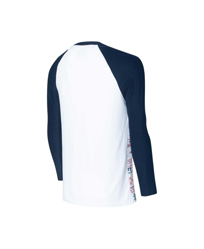 Shop Concepts Sport Men's  White, Navy New England Patriots Tinselâ Raglan Long Sleeve T-shirt And Pants S In White,navy