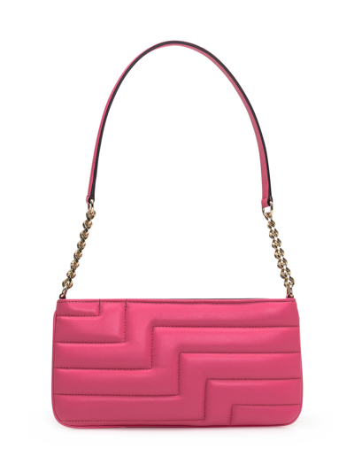 Shop Jimmy Choo Avenue Slim Bag In Candy Pink/light Gold