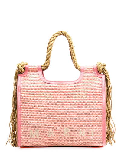 Shop Marni Marcel Tote Bag In Light Pink