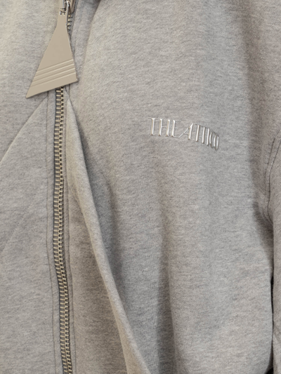 Shop Attico Sweatshirt In Melange Grey