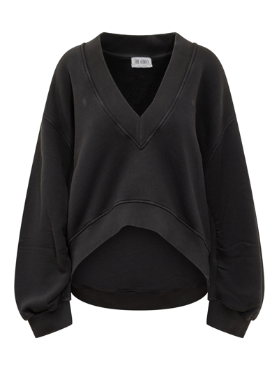 Shop Attico Sweatshirt In Black Fade