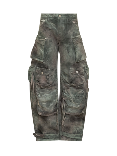 Shop Attico Fern Trouser In Stained Green Camouflage