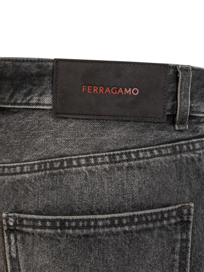 Shop Ferragamo Jeans With Logo In Nero