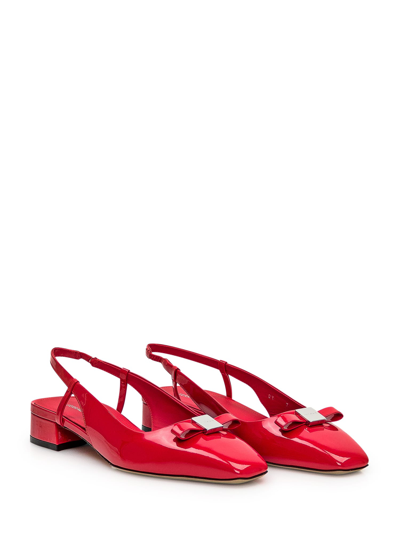 Shop Ferragamo Décolleté Marlina In Flame Red