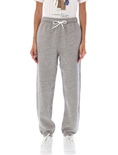 Shop Polo Ralph Lauren Classic Jogging Pants In Grey Mel