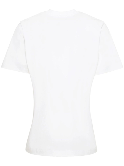 Shop Casablanca Tennis Club Icon Jersey T-shirt In Bianco
