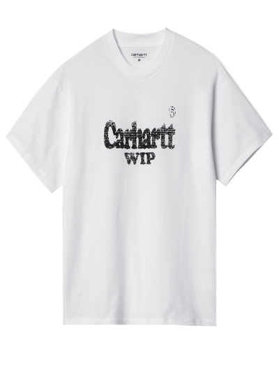 Shop Carhartt White Cotton T-shirt In Bianco