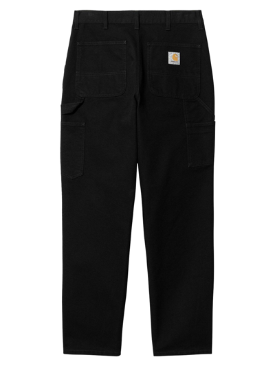 Shop Carhartt Smoke Green Organic Cotton Trousers In Verde