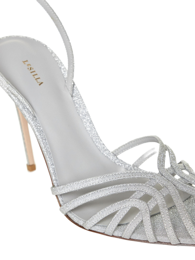 Shop Le Silla Sandals In Argento