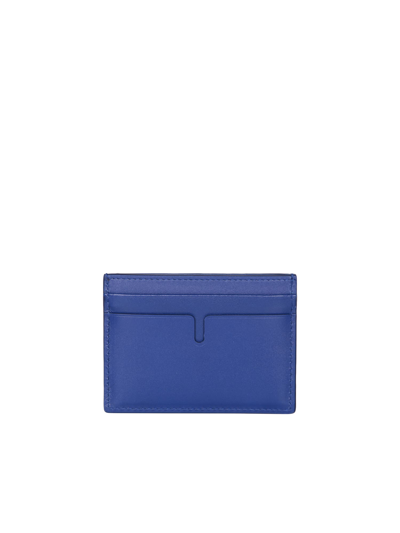 Shop Burberry Ekd Blue Cardholder