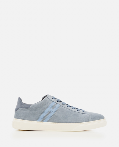 Shop Hogan H365 Laced H Sneakers In Clear Blue