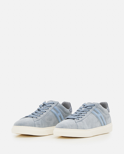 Shop Hogan H365 Laced H Sneakers In Clear Blue