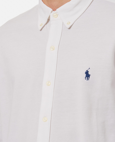 Shop Polo Ralph Lauren Long Sleeve-knit Shirt In White
