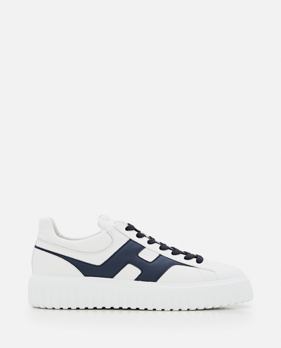 Shop Hogan H-stripes Laced Sneakers In White
