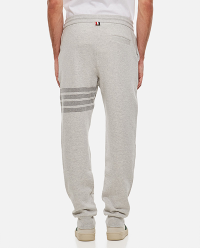Shop Thom Browne Classic 4 Bar Stripe Cotton Sweatpants In Grey