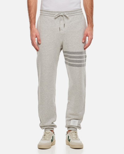 Shop Thom Browne Classic 4 Bar Stripe Cotton Sweatpants In Grey