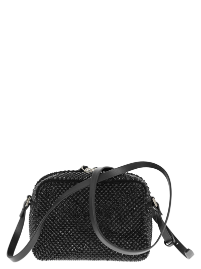 Shop Fabiana Filippi Leather Camera Bag In Black