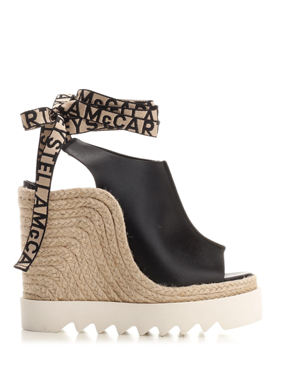 Shop Stella Mccartney Gaia Wedge Shoes In Black