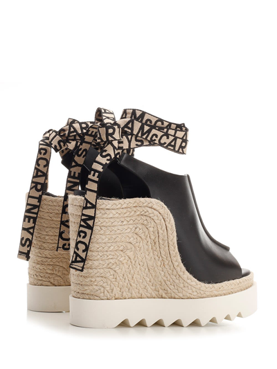 Shop Stella Mccartney Gaia Wedge Shoes In Black