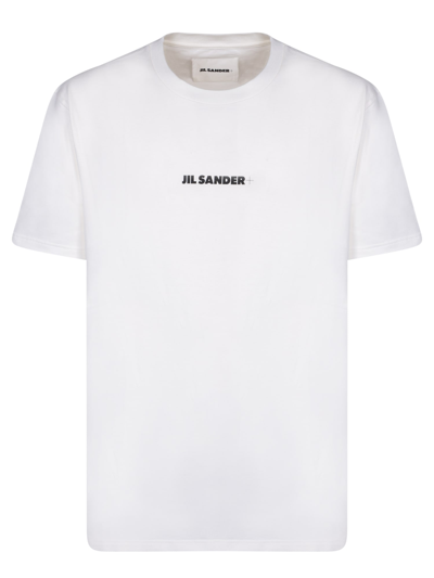Shop Jil Sander Front Logo White T-shirt