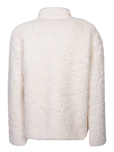Shop Jil Sander Fleece Ivory Sweatshirt In White