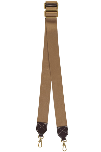Shop Burberry Adjustable And Removable Fabric Shoulder Strap In Brown