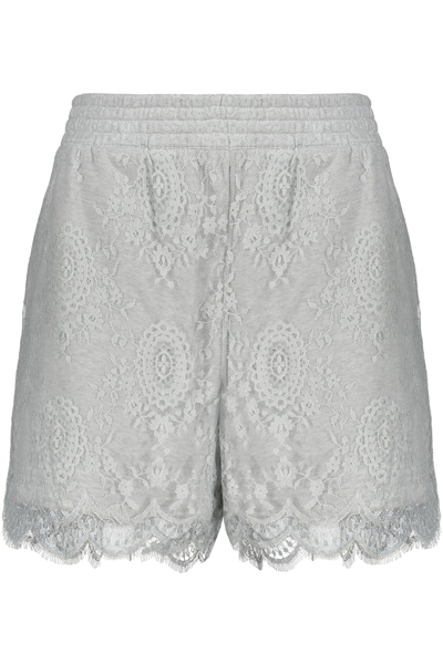 Shop Burberry Lace Shorts In Grey