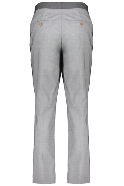 Shop Burberry Wool Trousers In Grey