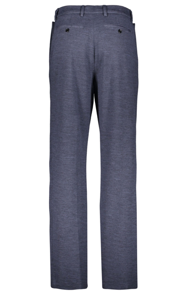 Shop Burberry Wool Trousers In Blue