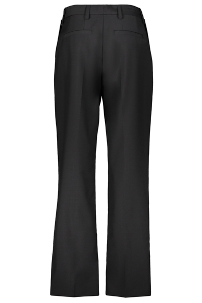 Shop Burberry Wool And Mohair Trousers In Black