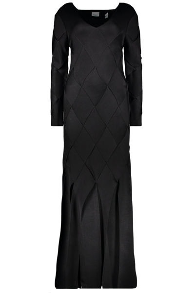 Shop Burberry Maxi Dress In Black