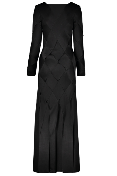 Shop Burberry Maxi Dress In Black